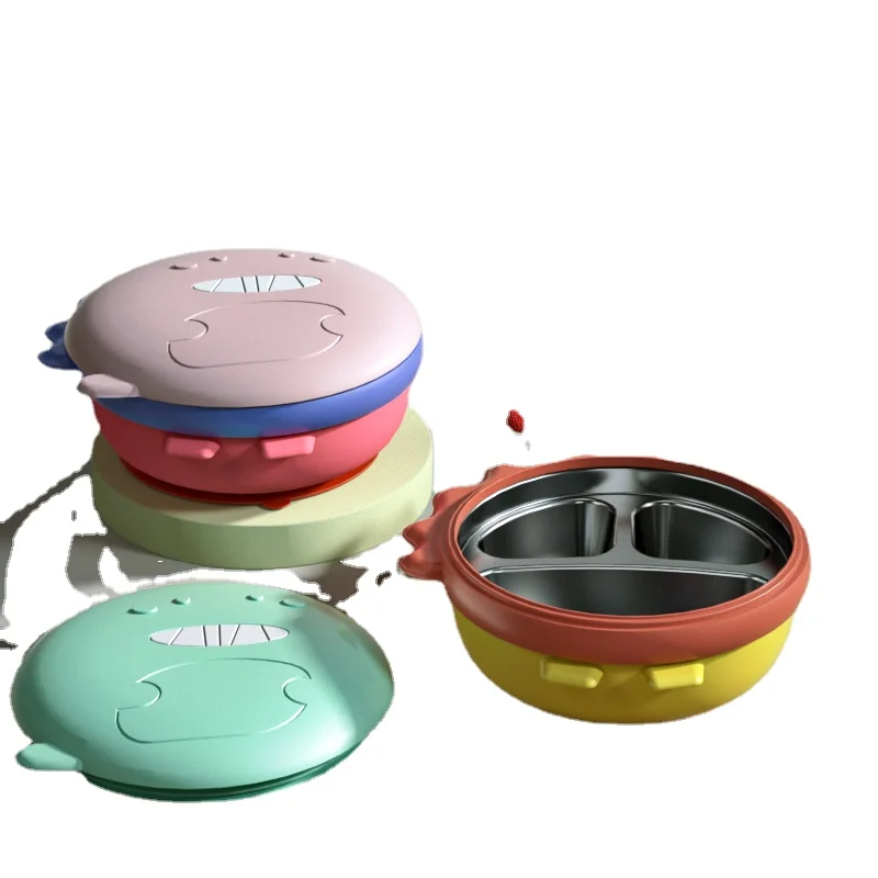 

Zl Children's Drop-Proof and Hot-Proof Stainless Steel Removable Compartment Baby Food Supplement Snack Catcher