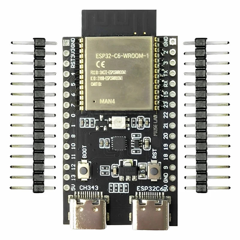 

ESP32-C6-Devkitc-1-N4 ESP32-C6 Development Board Core Board RISC-V ESP32 Wifi Module Type-C Development Board Core Board Durable