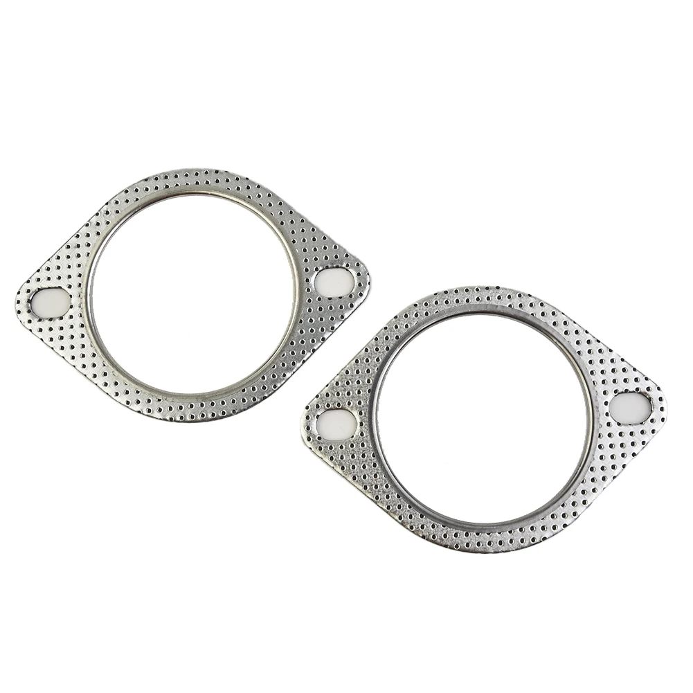 

2Pcs Exhaust Gasket 2 Bolt 3\\\" Inch Downpipe Metal Multi Layer Reinforced 76mm Automobiles Exhaust Gaskets Accessories