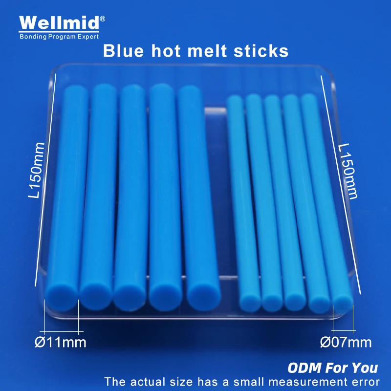 7mm11mm&times;150mm Blue Eure Hot Melt Glue Sticks For Heat Pistol Gun Adhesive Araldite DIY Tools Repair Alloy Accessories Decoration