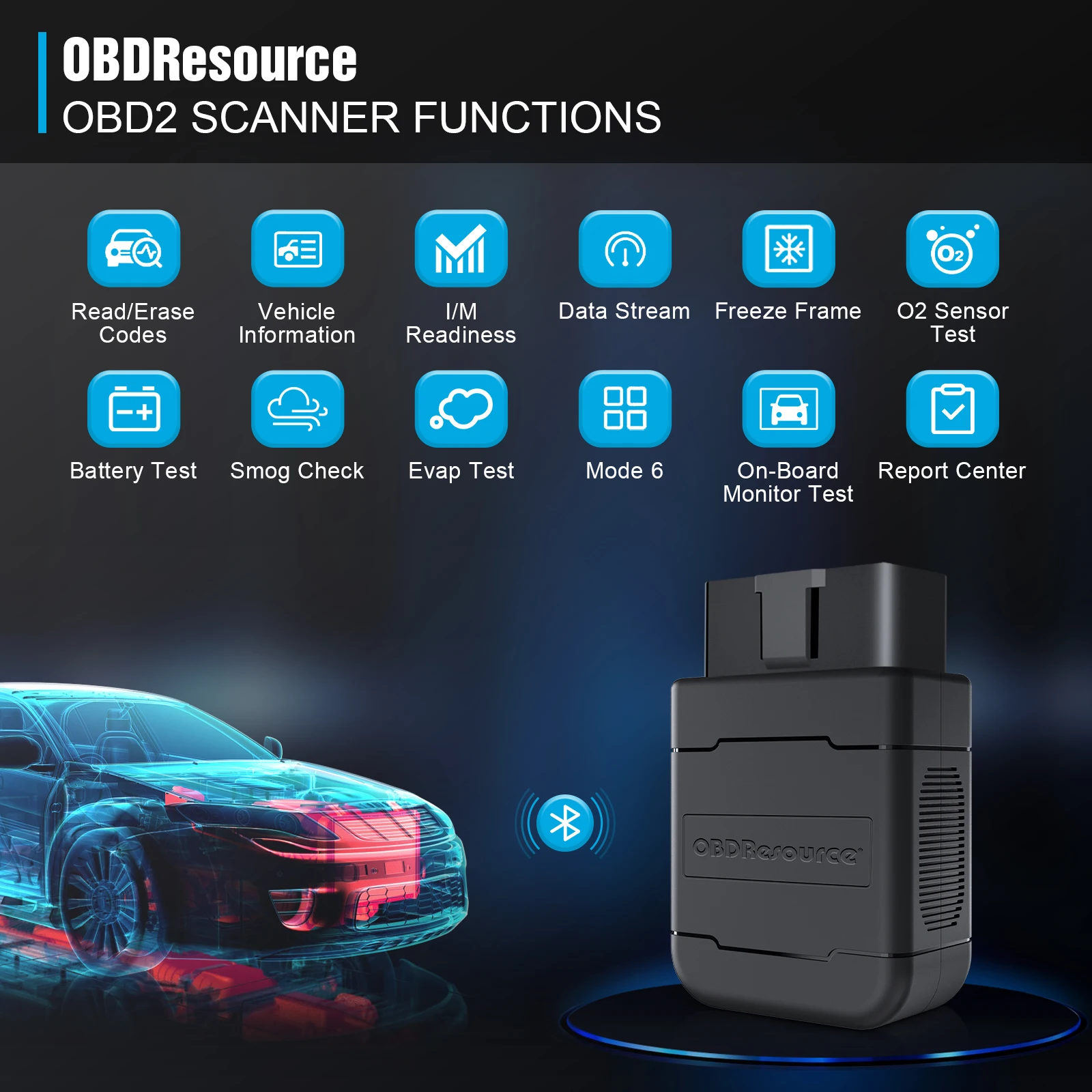 ELM327 V1.5 PIC18F25K80 OBD2 Scanner Bluetooth 4.0 V2.1 Car Diagnostic ...