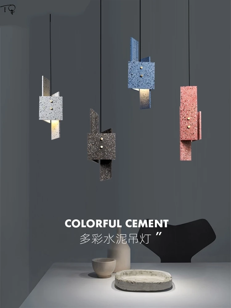 

Nordic Industrial Art Decor Cement Pendant Lamp Bar Restaurant Store Individual Hanging Lamp Bedroom Bedside Living Room Cafe
