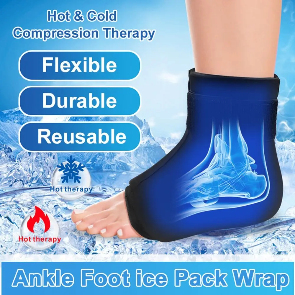 Reusable Hot Cold Therapy Ankle Foot Ice Pack Wrap Solid Gel Ankle Pain Relief Arthritis Foot Ice Pack Wrap Protector Men ankle support,ankle straps,fitness ankle straps,ankle support brace,ankle wrist cuffs