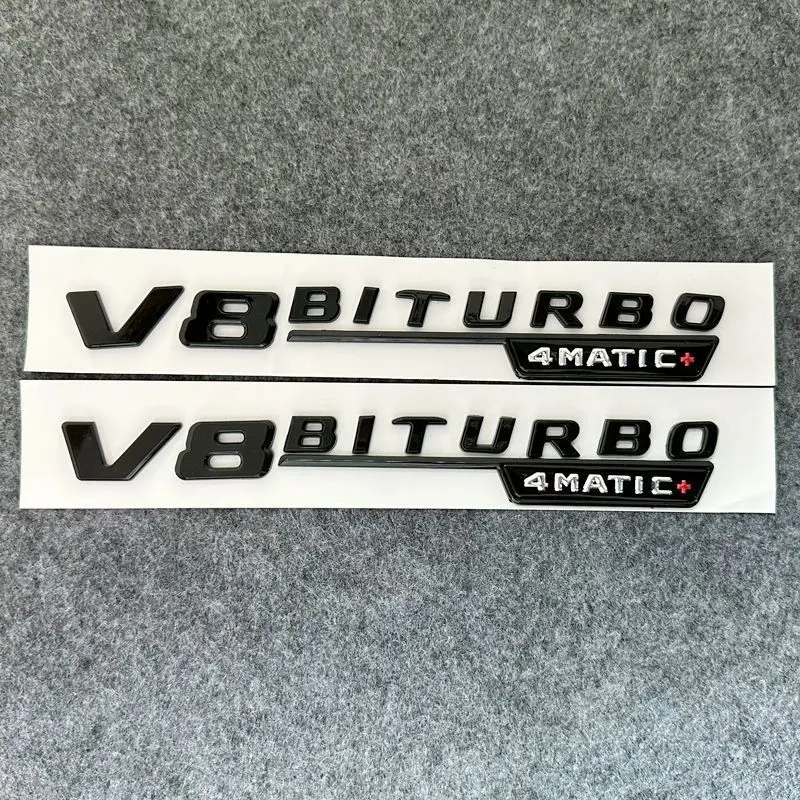 Für Mercedes Auto Fender Side Emblem V8 Biturbo 4matic Logo C63S W205 E63S W213 S63 W222 GLC63S X253 GLE63S W167 AMG Zubehör – Detail 2