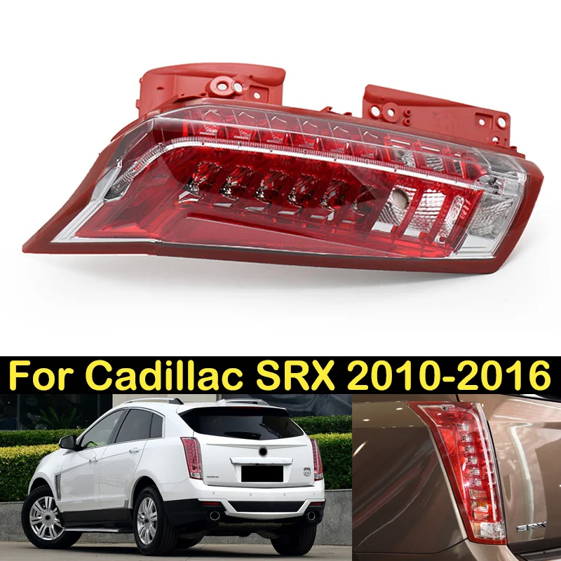 RSX Tail Lights Passenger Side Red LED Tail Light For 2010-2016 Cadillac SRX - Chrome Housing, DOT 2013 Cadillac Xts Tail Light - Foto 5