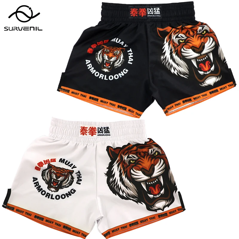 

Tiger Muay Thai Shorts Printing MMA Shorts Men Women Kids Breathable Combat Fight Pants Sanda Boxing Training Kickboxing Trunks