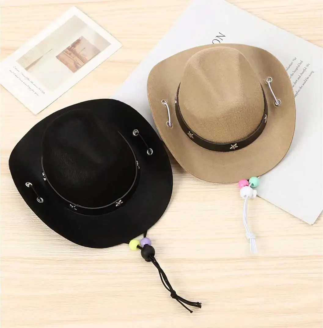 Chapeau de Cowboy Chic pour Petit Chien | Bouledogue Français & Plus - 2025 - Vêtement et accessoires pour chiens - Doglovedesign