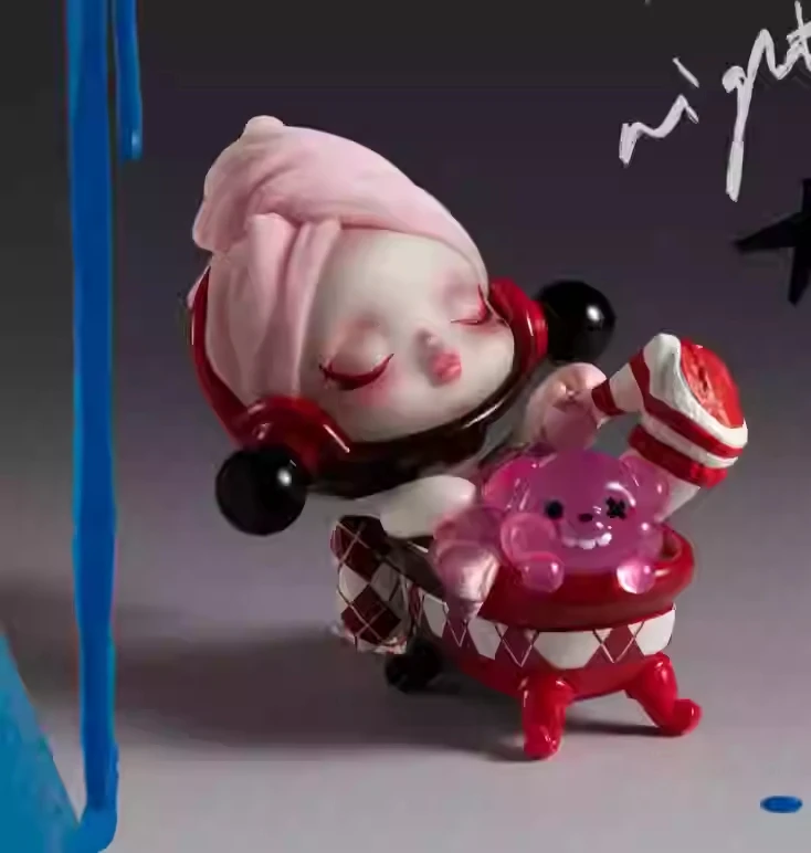 Figura de edición limitada navideña original de Skullpanda Tell Me What You Want, modelo Let It Snow, juguete de regalo tan lindo como deseo