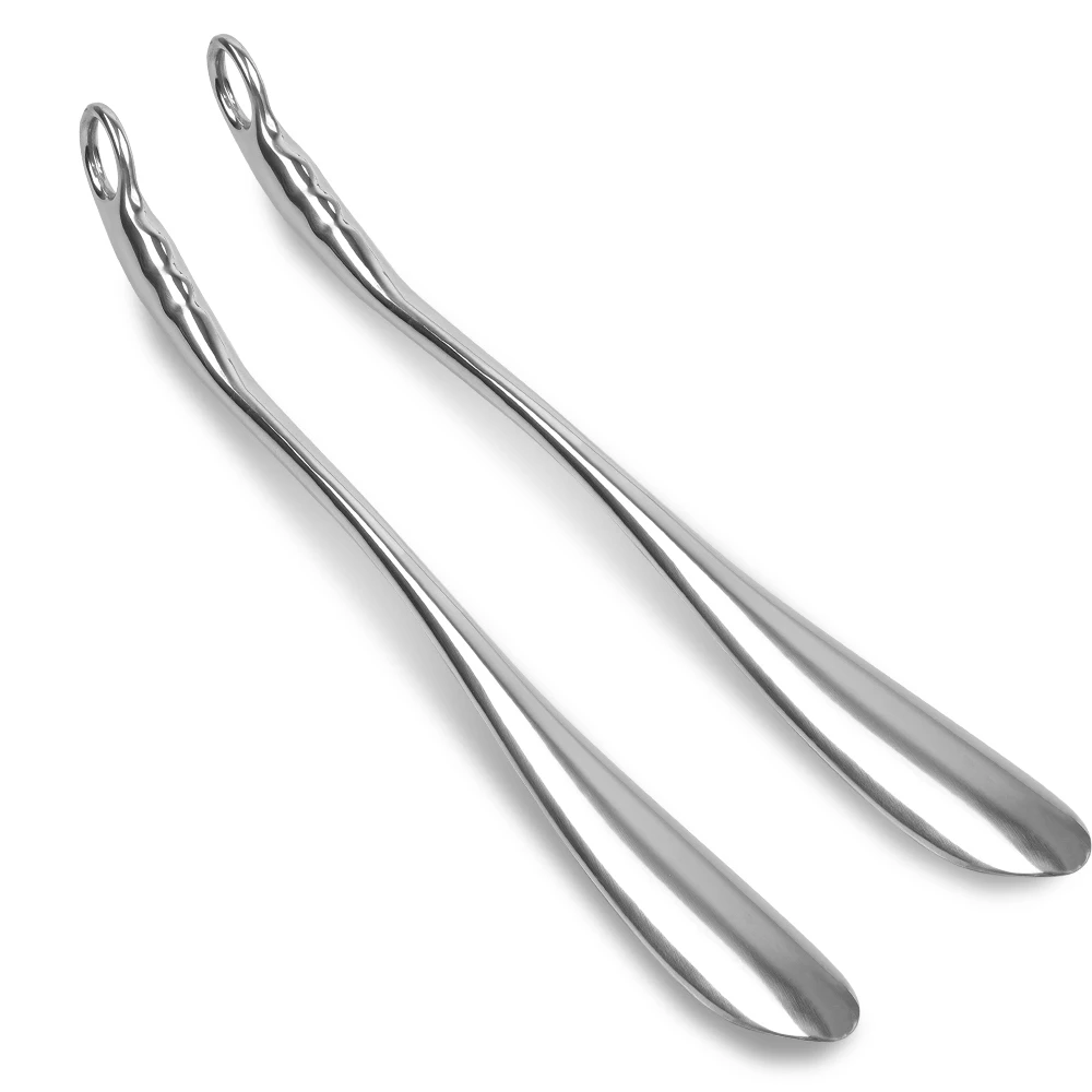 Professional Metal ShoeHorns Long Handle 52cm Length Alloy For Convenient Wearing Shoes Horn Leather High Heel Hanging Spoon shoe horn