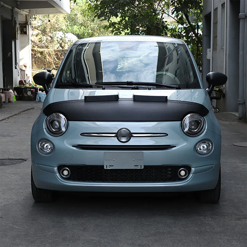 黒 フィアット500 リアルカーボン カバー ABARTH アクセサリー Grumpyヘッドライトカバー for ABARTH500,595/695 by ALTeena
