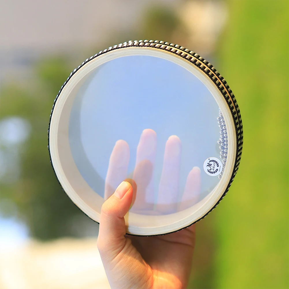 Ocean Drum Ocean Sound Effect Wave Bead Drum with Steel Balls Ocean Sea Drum Transparent for Children Boys Girls