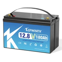 Batterie à Cycle profond 12V 180Ah LiFePO4 Phosphate de fer au Lithium de qualité a pour moteur de pêche à la traîne solaire de bateau RV-énergie Rechargeable 2