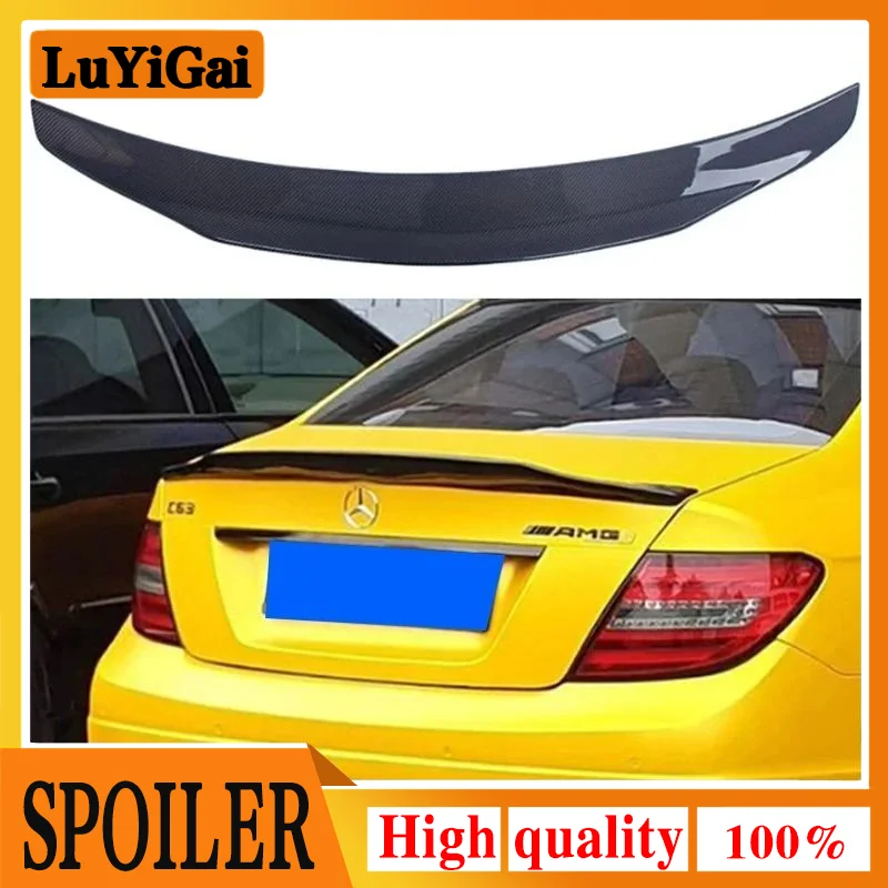 

For Mercedes-Benz C-Class W204 4Door PSM Style Carbon Fiber Rear Spoiler Trunk Wing 2007-2014 FRP honeycomb Forged