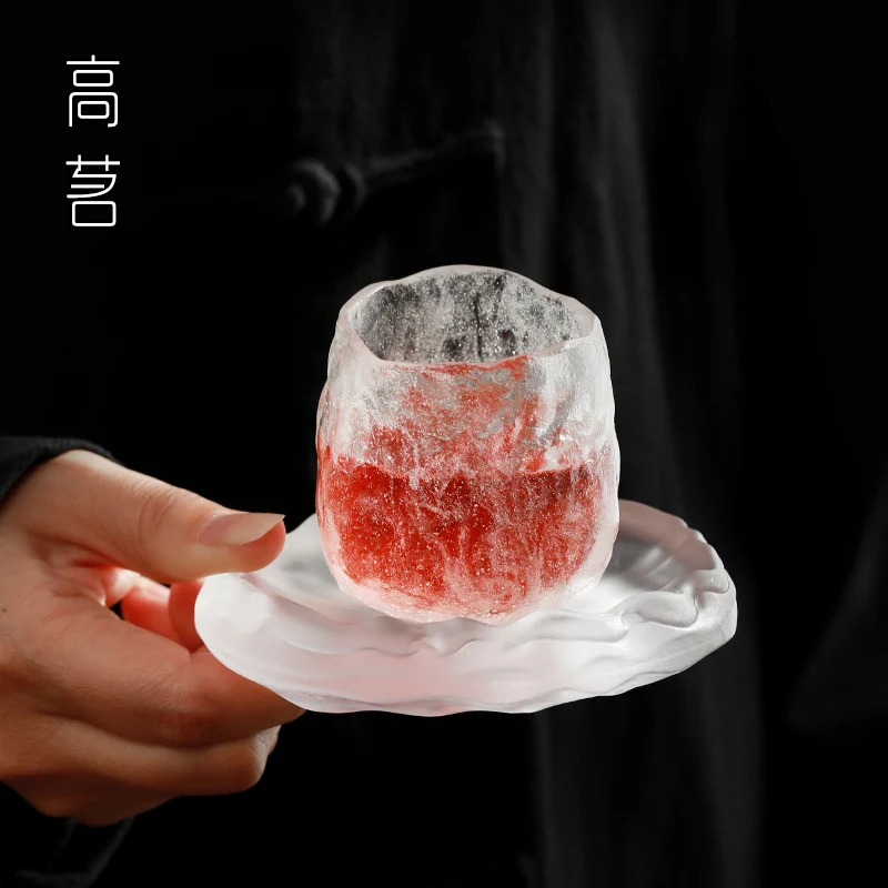 

Glass cup frozen roasted Japanese glass plum wine strong liquor whisky wine cup plum seven the same type of wine set cup Glass