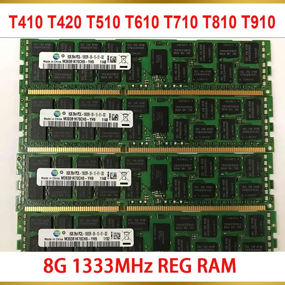 1PCS T410 T420 T510 T610 T710 T810 T910 Server Memory 8G 1333MHz REG RAM