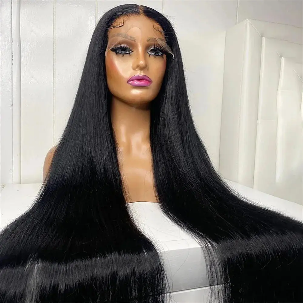 30 40Inch Glueless Wig Human Hair Ready to Wear Bone Straight 13x4 13x6 HD Lace Frontal Human Hair Wigs Brazilian PrePlucked Wig