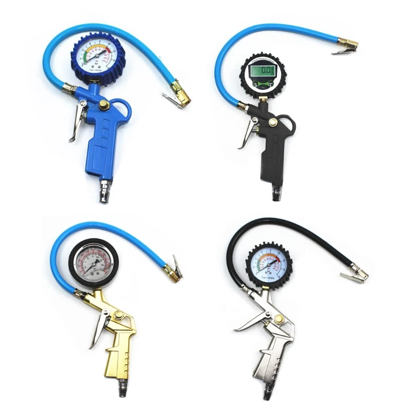 

Mechanical/Digital Tyre Pressure Gauge Tyre Checker with 220PSI 0-16 Bar Blue/for