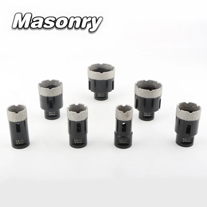 

Brazed Dry Drill Bits 5/8-11 Thread Brazed Diamond Drilling Bit Hole Saw Ceramic Tile Granite Marble Masonry Hole Opener Tools
