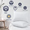 Goose Feather Down White Pillow Inserts 5 Stars Hotel Soft Bed Pillows for Sleeping Neck Spine Protection Slow Rebound Pillow 5