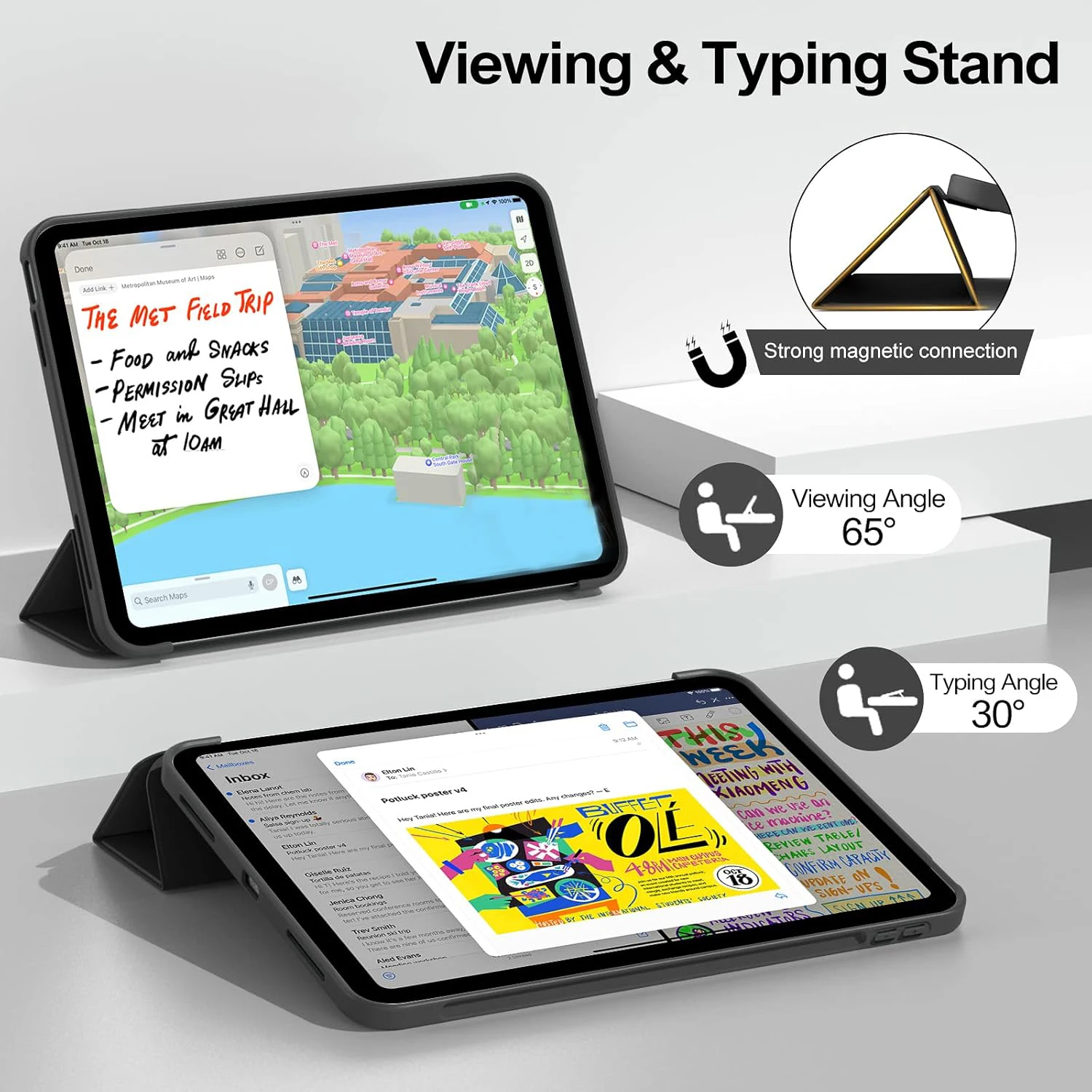 Premium Magnetic Flip Case for Tablets - Smart Protective Cover