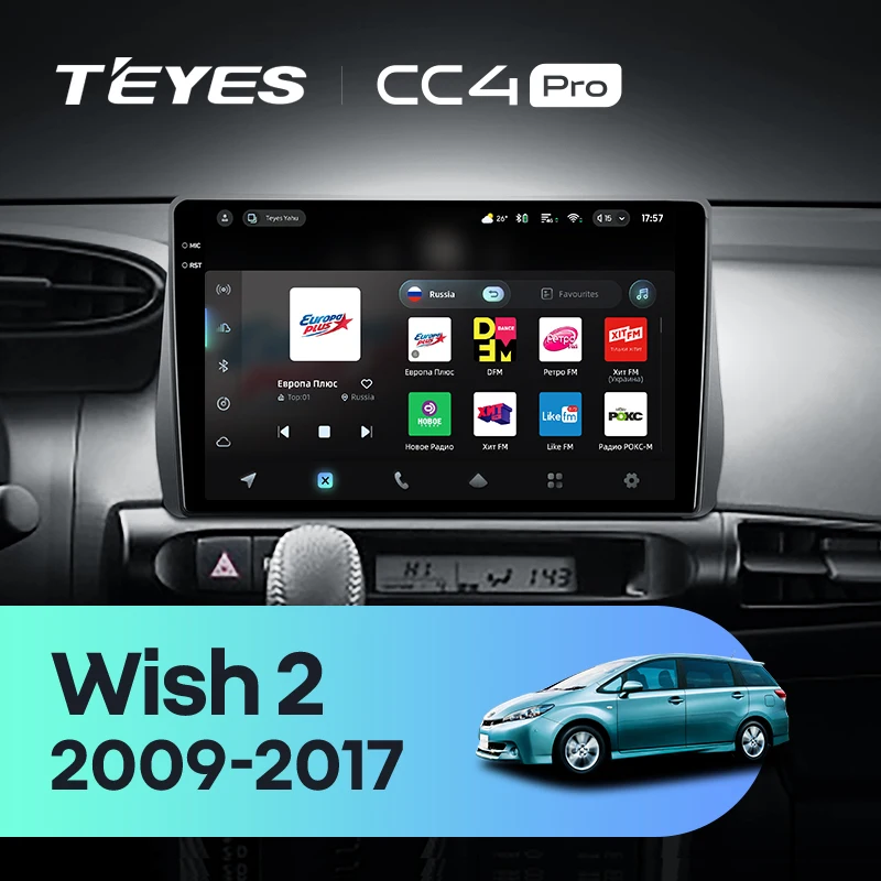 TEYES CC4 PRO For Toyota Wish 2 II XE20 2009 - 2017 CarPlay