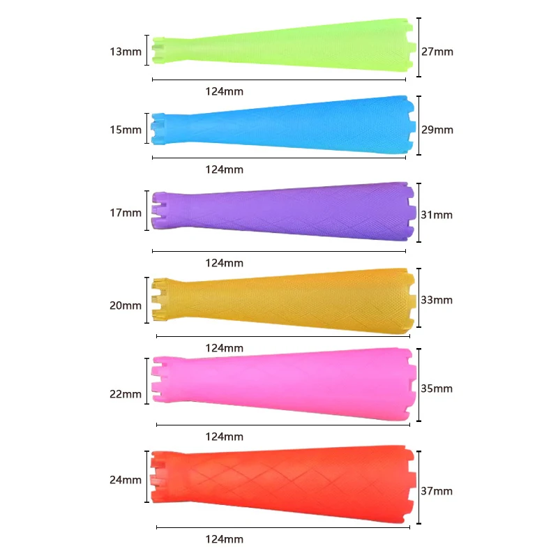 6개입 헤어 펌 로드 콜드 웨이브 로드 플라스틱 펌 로드 헤어 컬링 롤러 DIY 컬러 히트리스 헤어 컬러 헤어 스타일링 키트