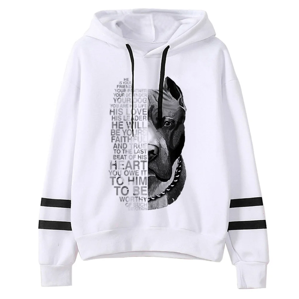 

Pitbull hoodies women 90s Kawaii streetwear Fleece sweatshirts female Fleece Hood