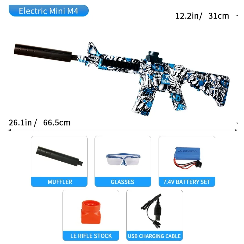 Automatic shooting Splash toy gun, electric series, long-range shooting war, outdoor shooting games, children's Christmas gifts 2