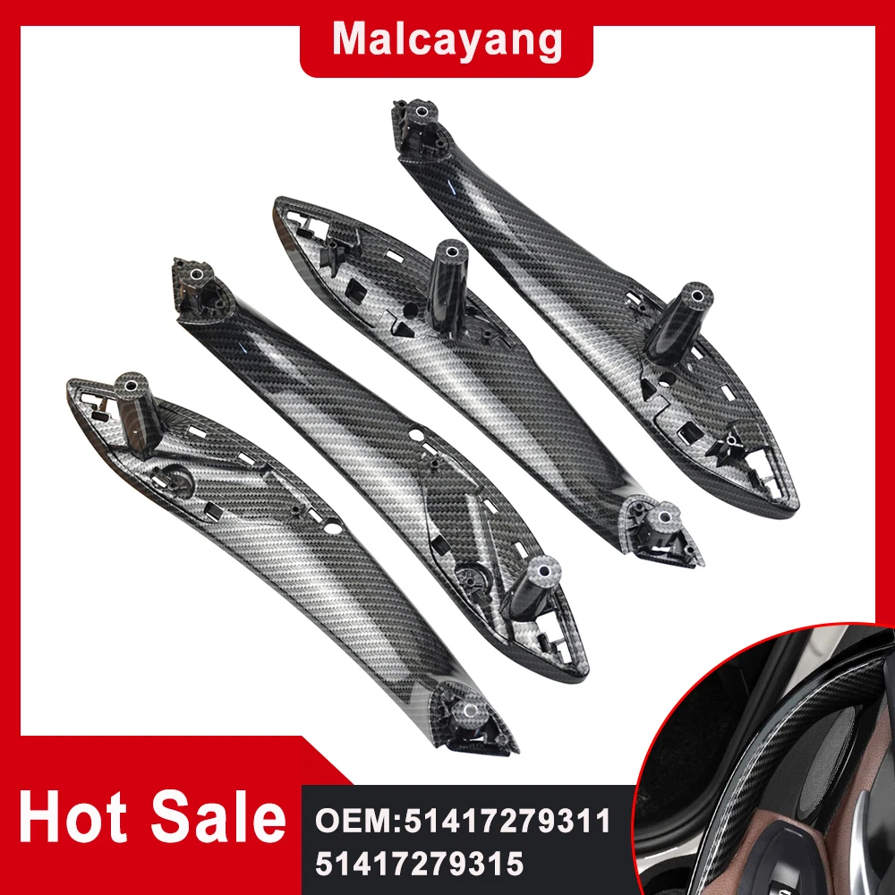 Pannello Bracciolo Porta Interna Destra Sinistra 4 Pezzi 51417279311 In Fibra Di Carbonio Per Bmw Serie 3 F30 316D 318D F31 320I 325D 2011-2019