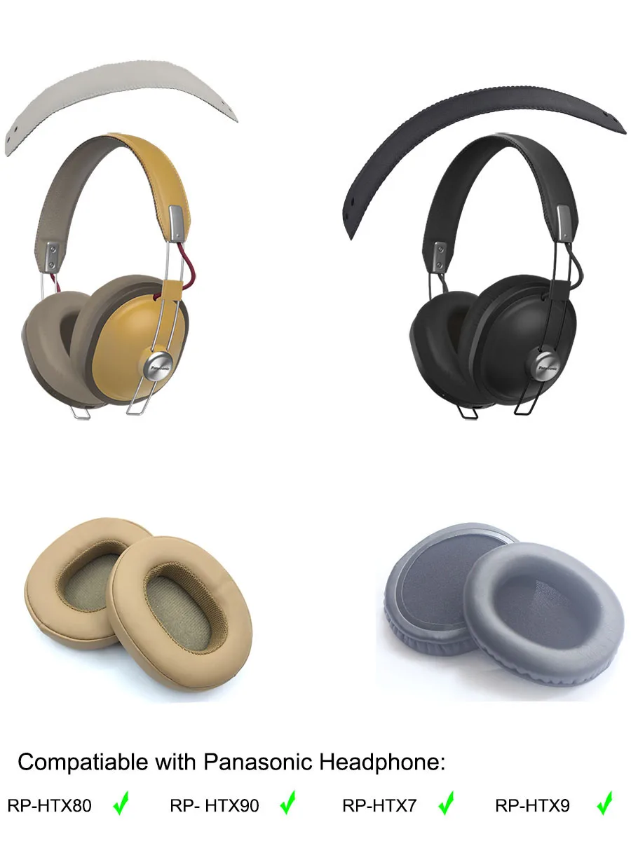 Replacement Earpad For Panasonic RP-HTX80B RP-HTX90N Retro Bluetooth Wireless Headphone Ear Cushion