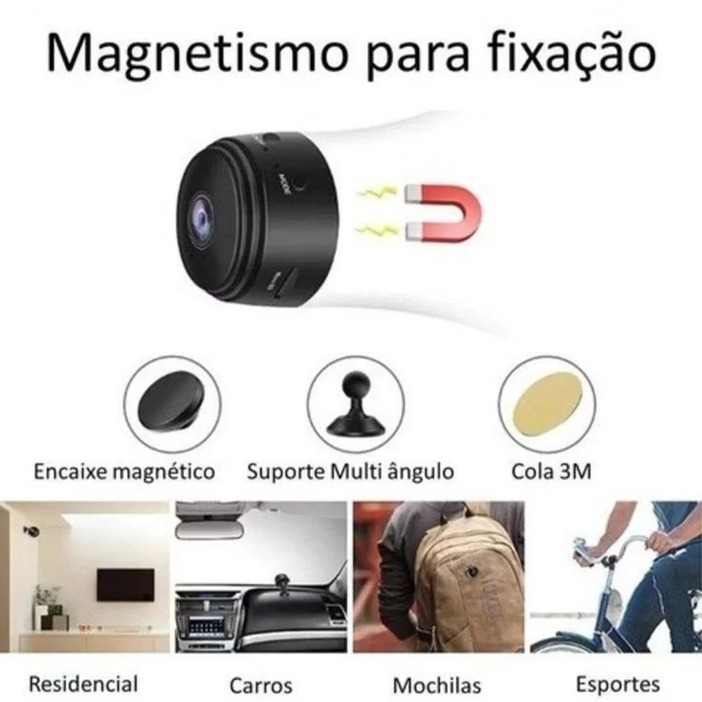 Kit com 4 Câmeras de Segurança HD com Conexão via App, Visão Noturna e Detecção de Movimento para Proteção Residencial e Comercial - Imagem 5