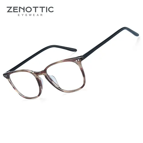 ZENOTTIC Casual Square Optical Prescription Eyeglasses Frames Unisex Ultralight Acetate All Day Comfort Spectacle Frame - Image 2