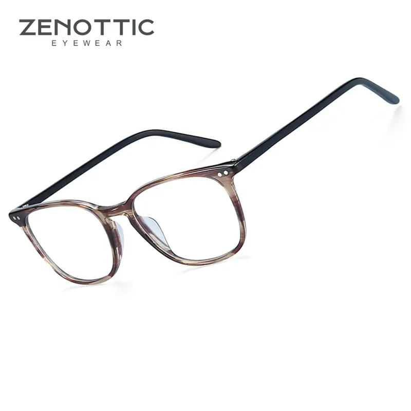 ZENOTTIC Casual Square Optical Prescription Eyeglasses Frames Unisex Ultralight Acetate All Day Comfort Spectacle Frame - Image 2