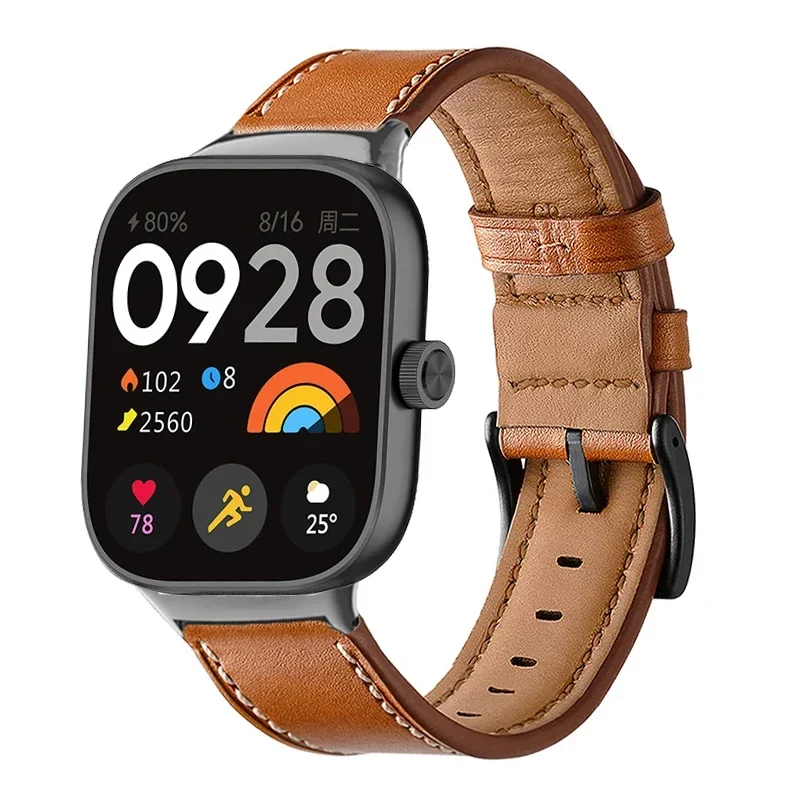 รูปสินค้า สายนาฬิกาหนังแท้ Xiaomi Mi Band 8/9 Pro สำหรับ Redmi Watch 4/5/6