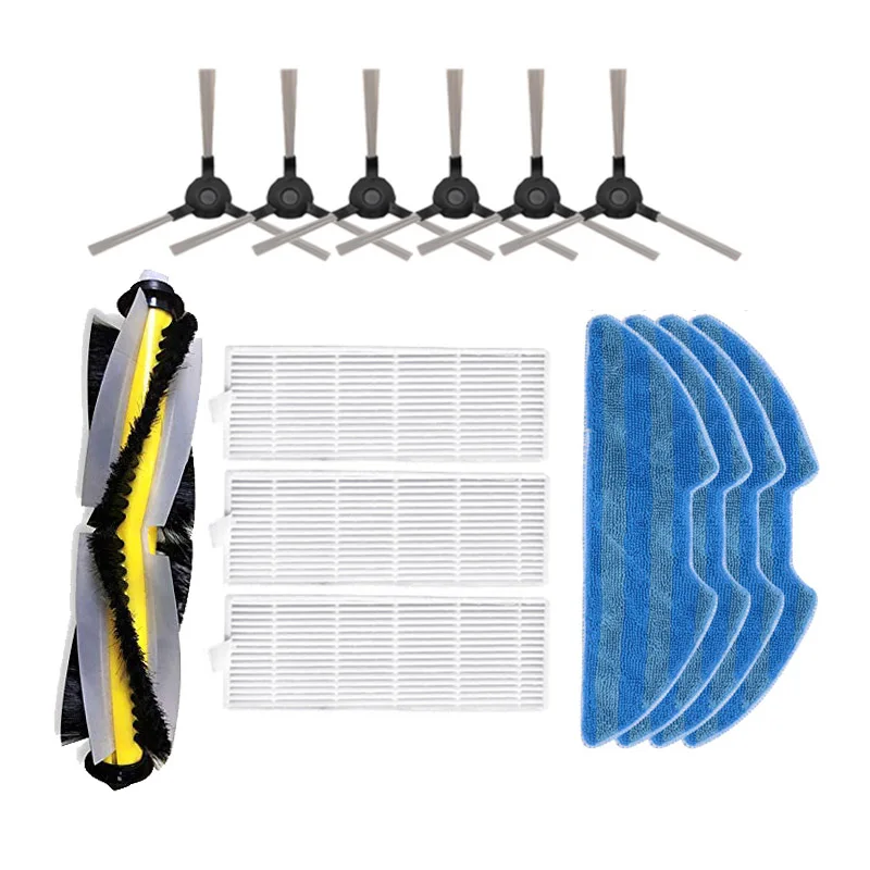 Rolo Principal Escova Lateral Filtro Hepa Pano Mop para Jashen S10 Robô Aspirador de pó Bruhes Filtros Limpeza Mop Trapos Substituição