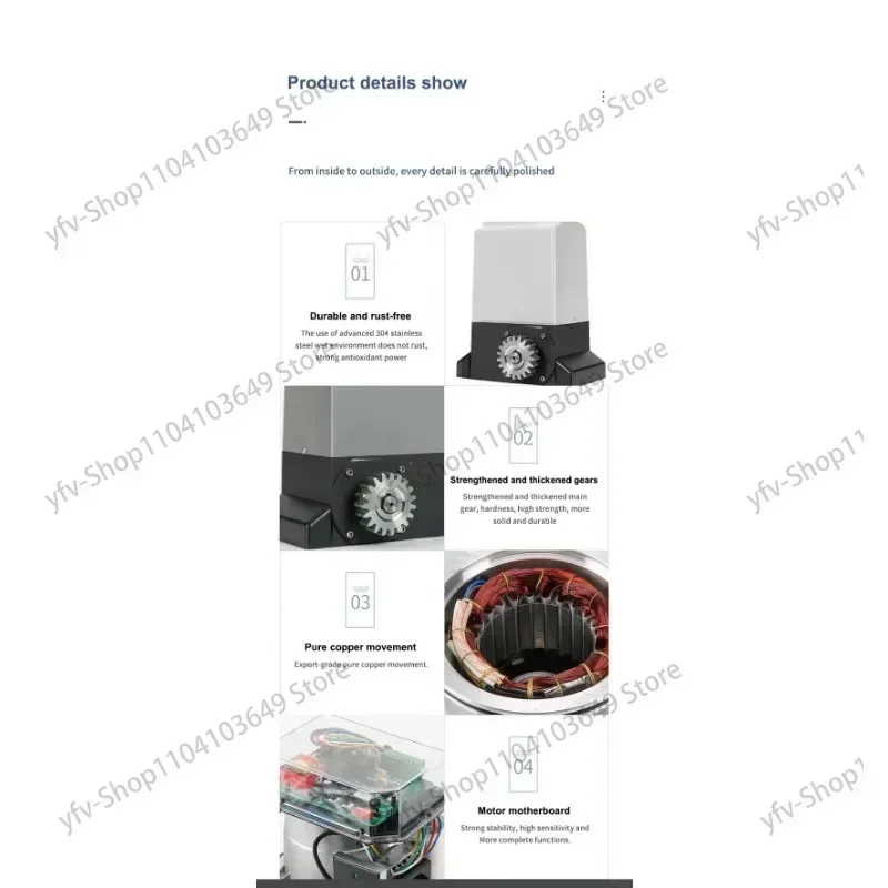 Gate Opener 220v Sliding Gate Operators Motor Automatic Door Operator Remote Electric Sliding