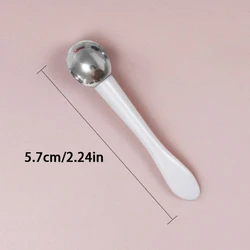Gold Alloy Eye Roller & Facial Massage Stick - Anti - Wrinkle Skin Care Tool (White)