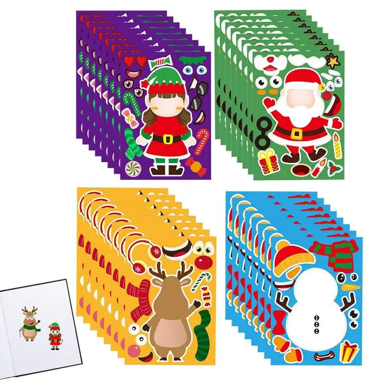 

Make Your Own Stickers For Kids Merry Christmas Stickers 32pcs Unique Stickers Party Favors Supplies Cultivate Creativity Use