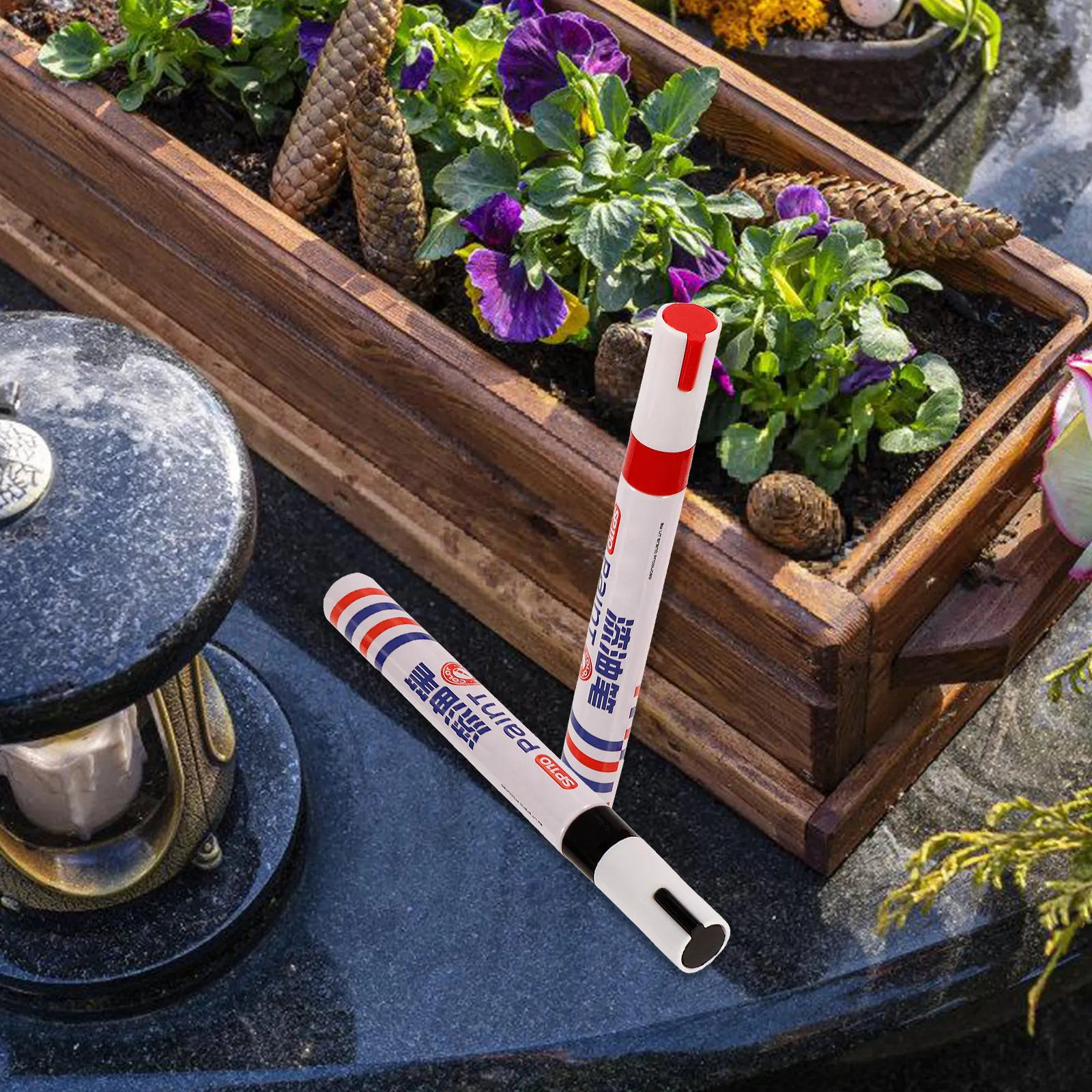 2개 묶음 묘비/비석/석재/금속/유리/목재/플라스틱/종이용 기념비 쓰기 보수 키트, 간편하게 사용 가능, 퇴색 없음