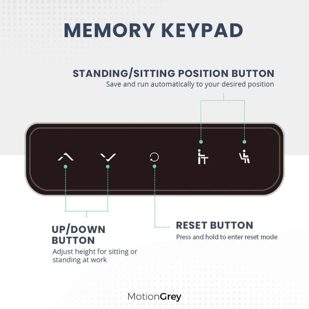 "ergonomic adjustable electric motor standing desk - white dual-color sit-stand desk"