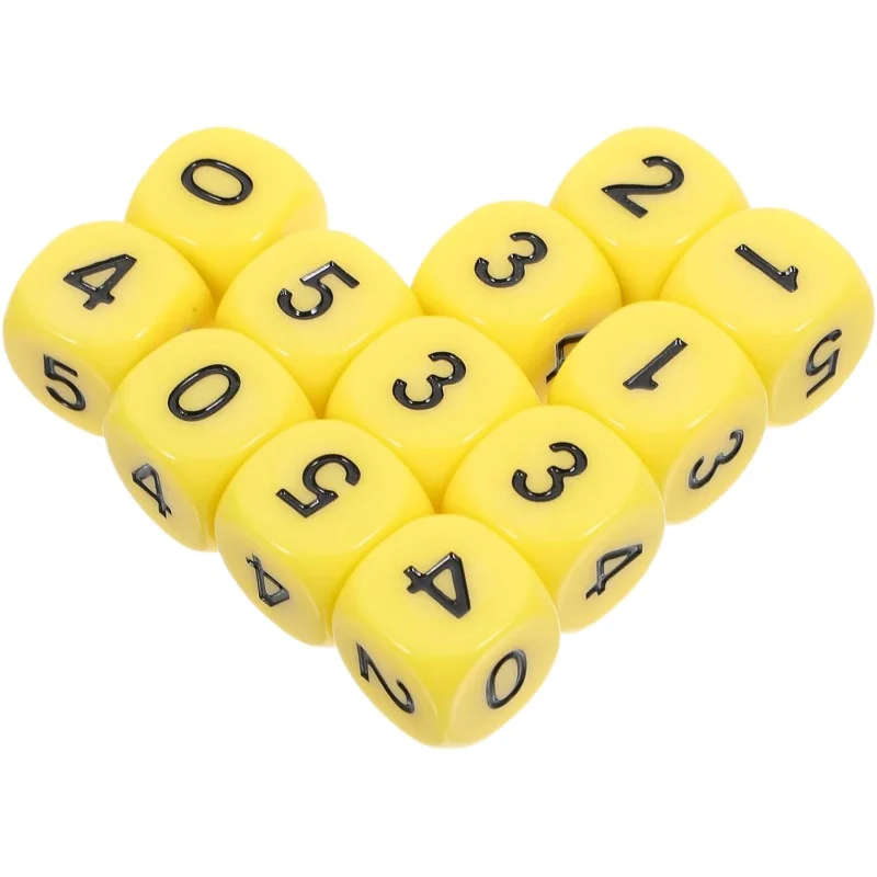 Number Dice 0-5 Dice Operation Arithmetic Mathematics Teaching Early Childhood Education 1.6CM 10Pcs/set