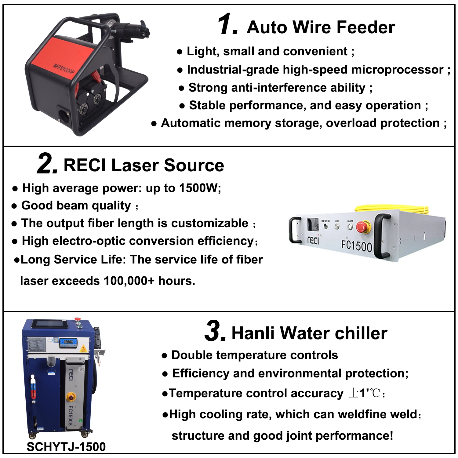 3000W 4 in 1 Fiber Laser Welding Cleaning Cutting Soldering Machine Handheld Reci 1500W Laser Welder for All Metal EU US Stock 3