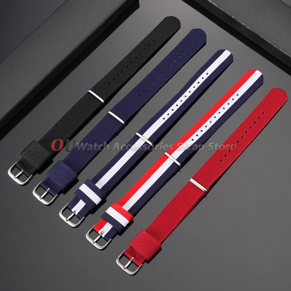 Nylon Soft Sport Military Casual Watch Strap - One Piece Loop Wristband Accessories