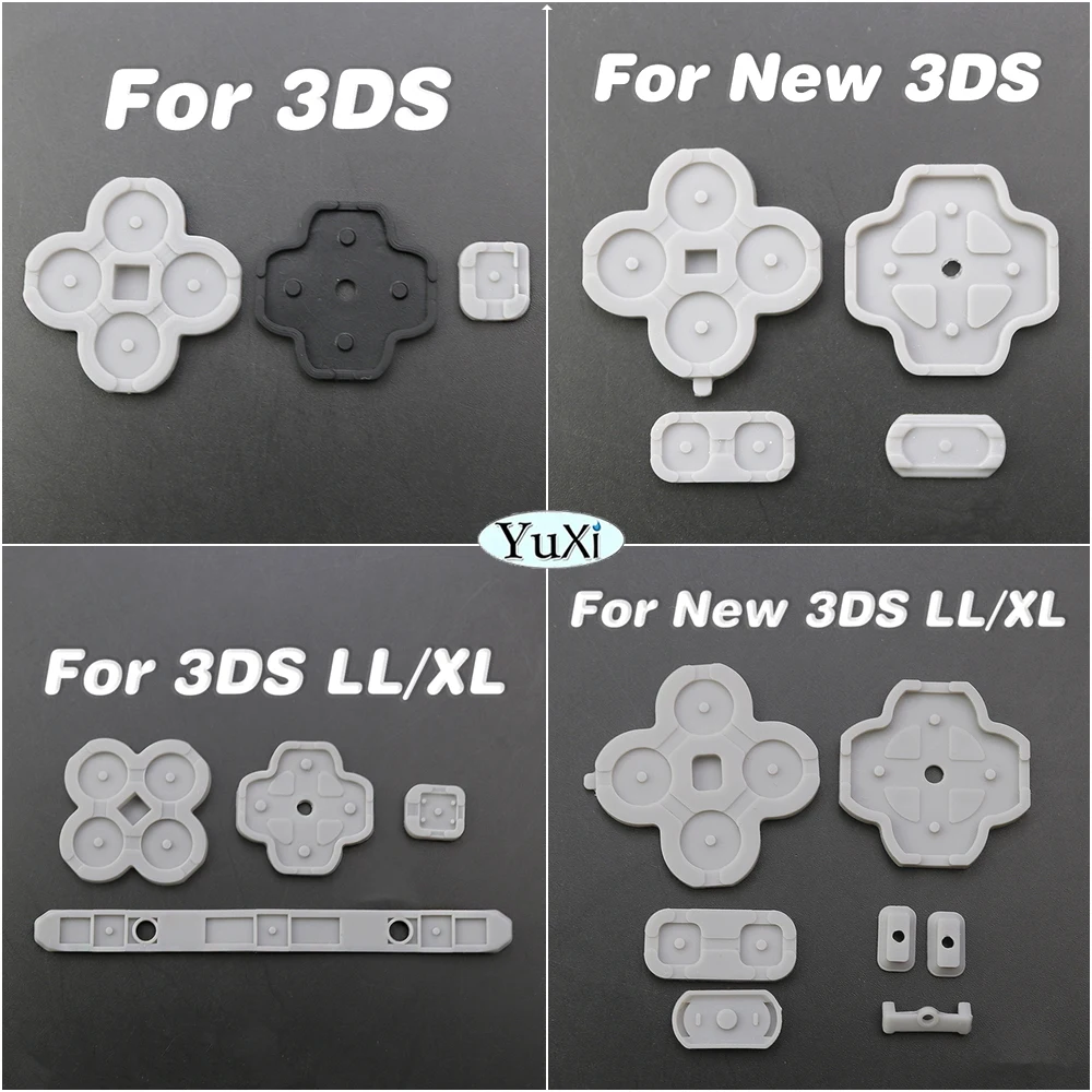 Almohadilla De Goma Conductora Para Consola 3Ds Xl Ll, Almohadillas De Silicona Para Teclado, Botón Ab, 3Ds, Nuevo