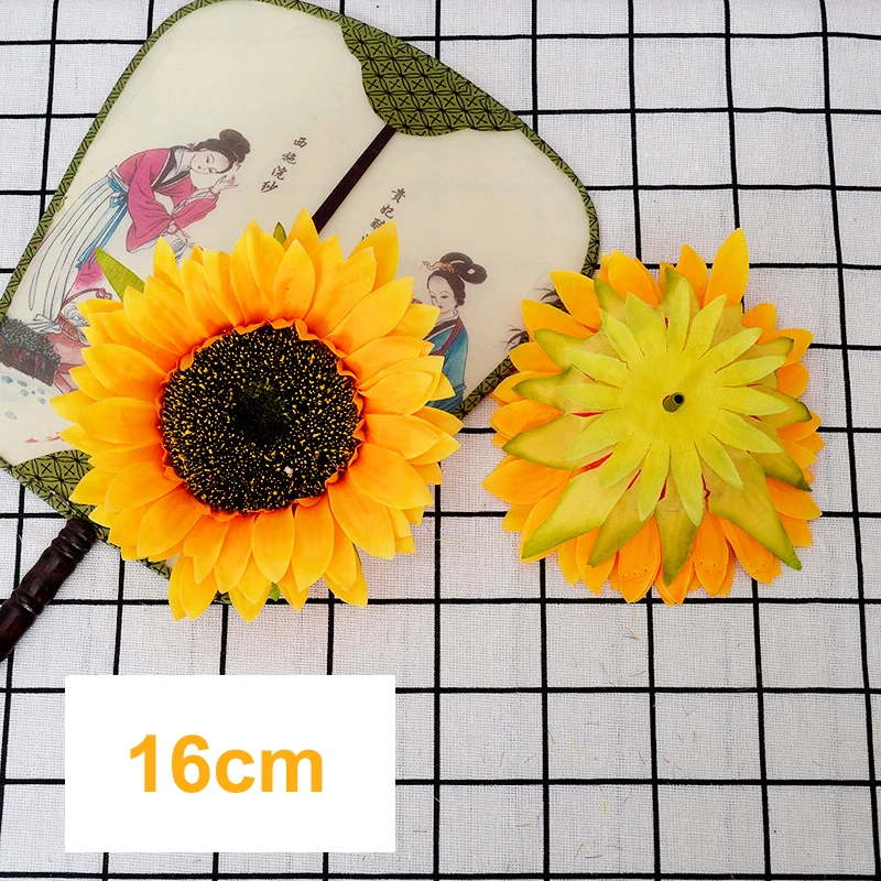 Sunflower Head Artificial Flower Decorations - Pack of 5/10/20 for Home and Window Décor