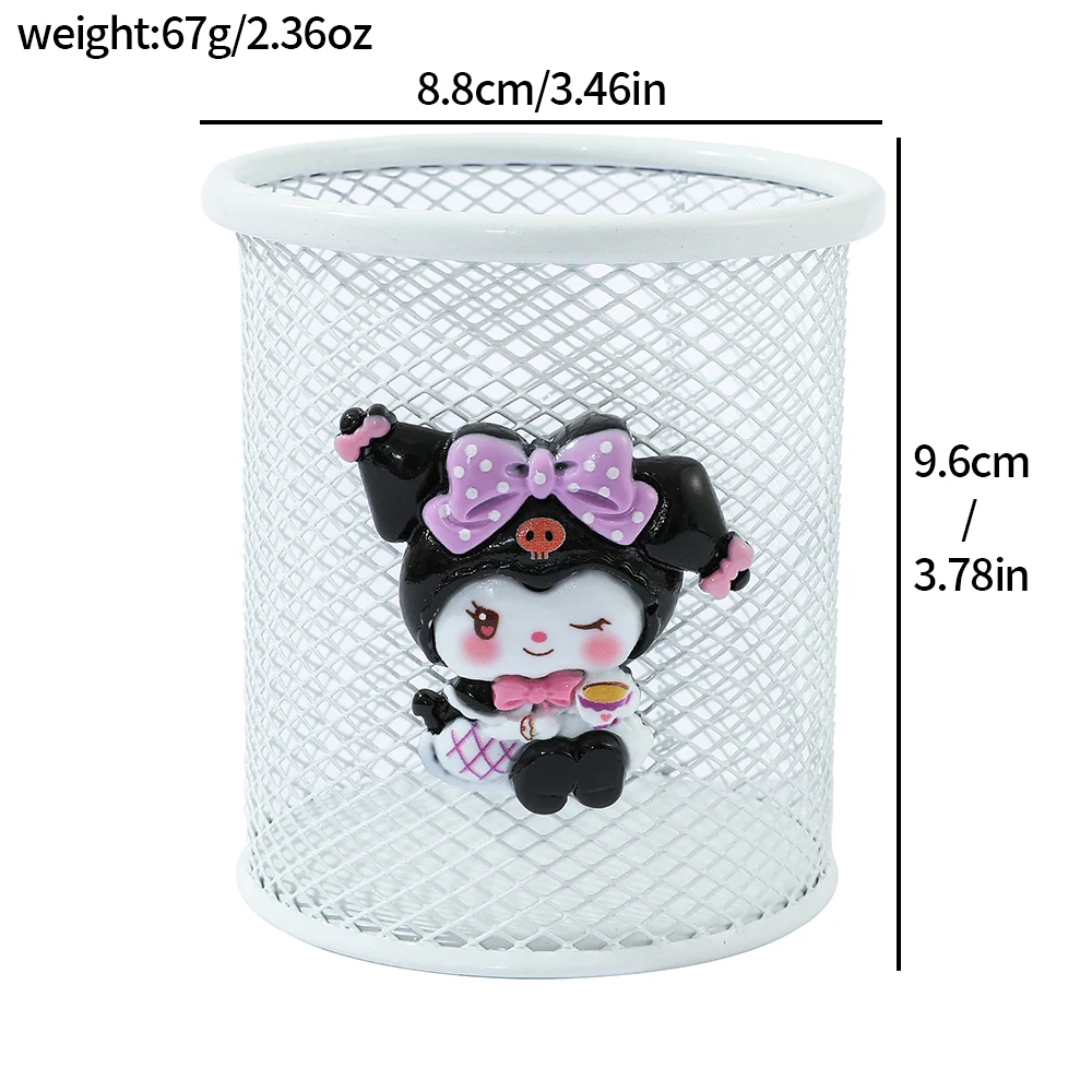 Sanrio HelloKitty Iron Mesh Notebook Cup, a cute desktop stationery pencil case for HelloKitty fans' offices and schools 6