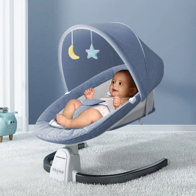 Columpio eléctrico ajustable para bebés, silla de descanso con Bluetooth,  Control remoto, balancín, cuna para recién nacidos - AliExpress