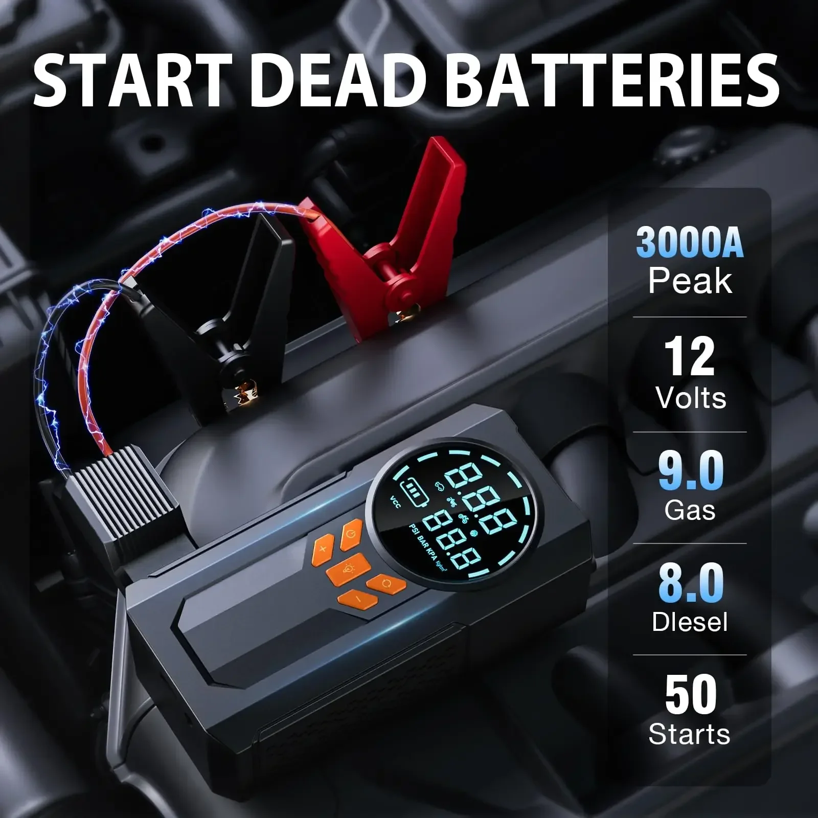 JKUOO 3000A Car Jump Starter 2