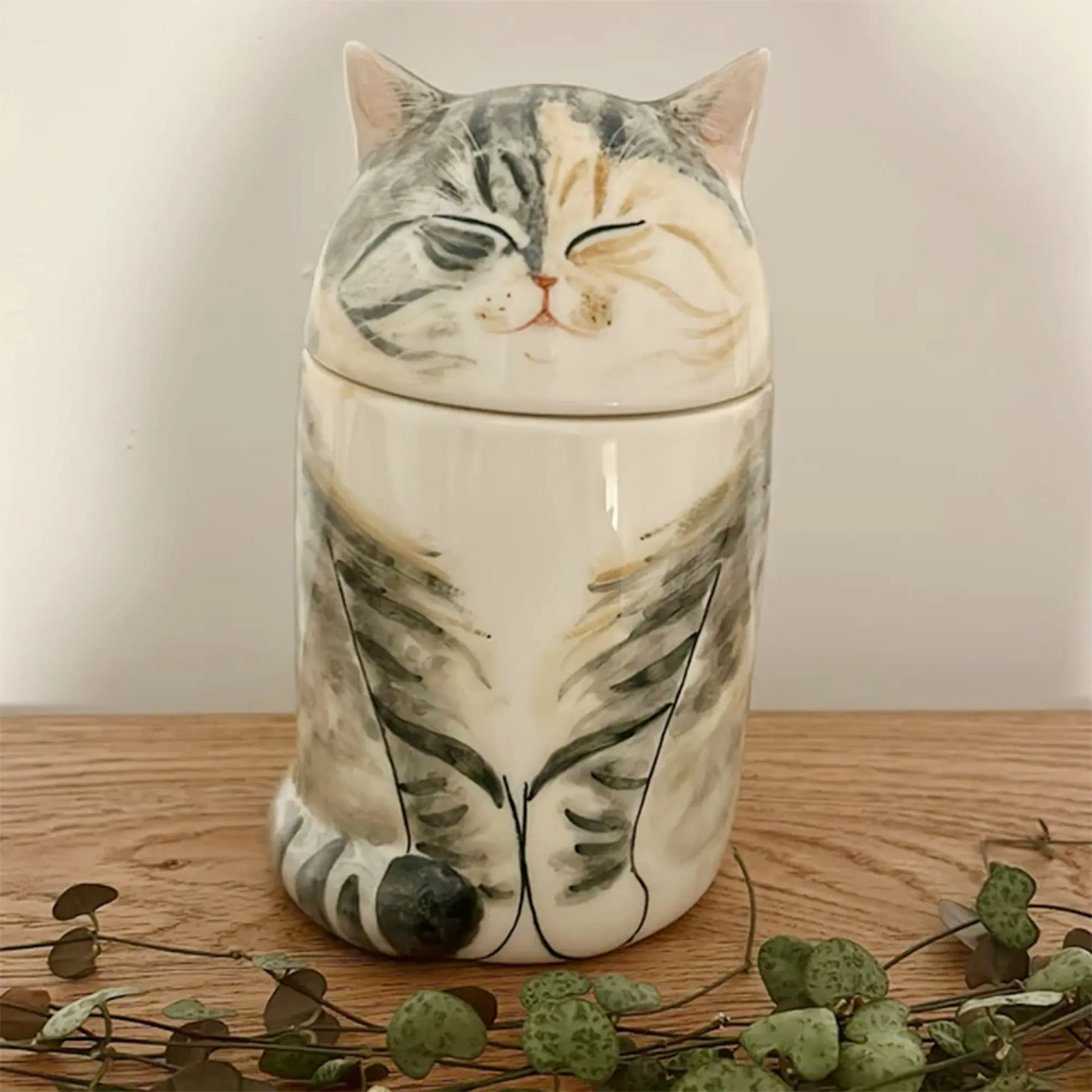 Personalized Hand-Painted Ceramic Pet Urn Colorful Ashes Memorial Unique Keepsake for Your Beloved Cat or Dog