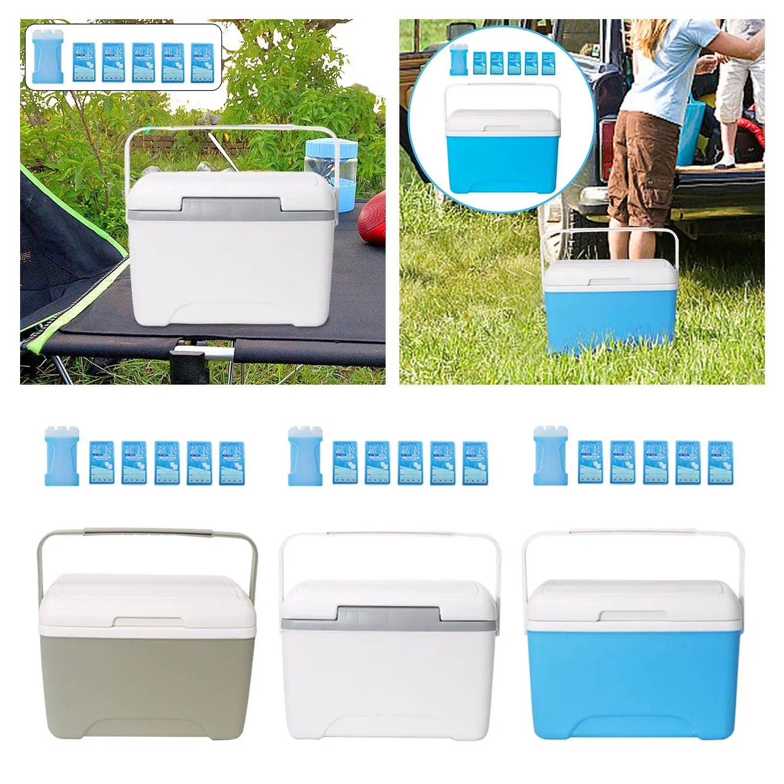 8L Insulated Portable Cooler, Insulated Thermal Cooler, Lunch Container, Food